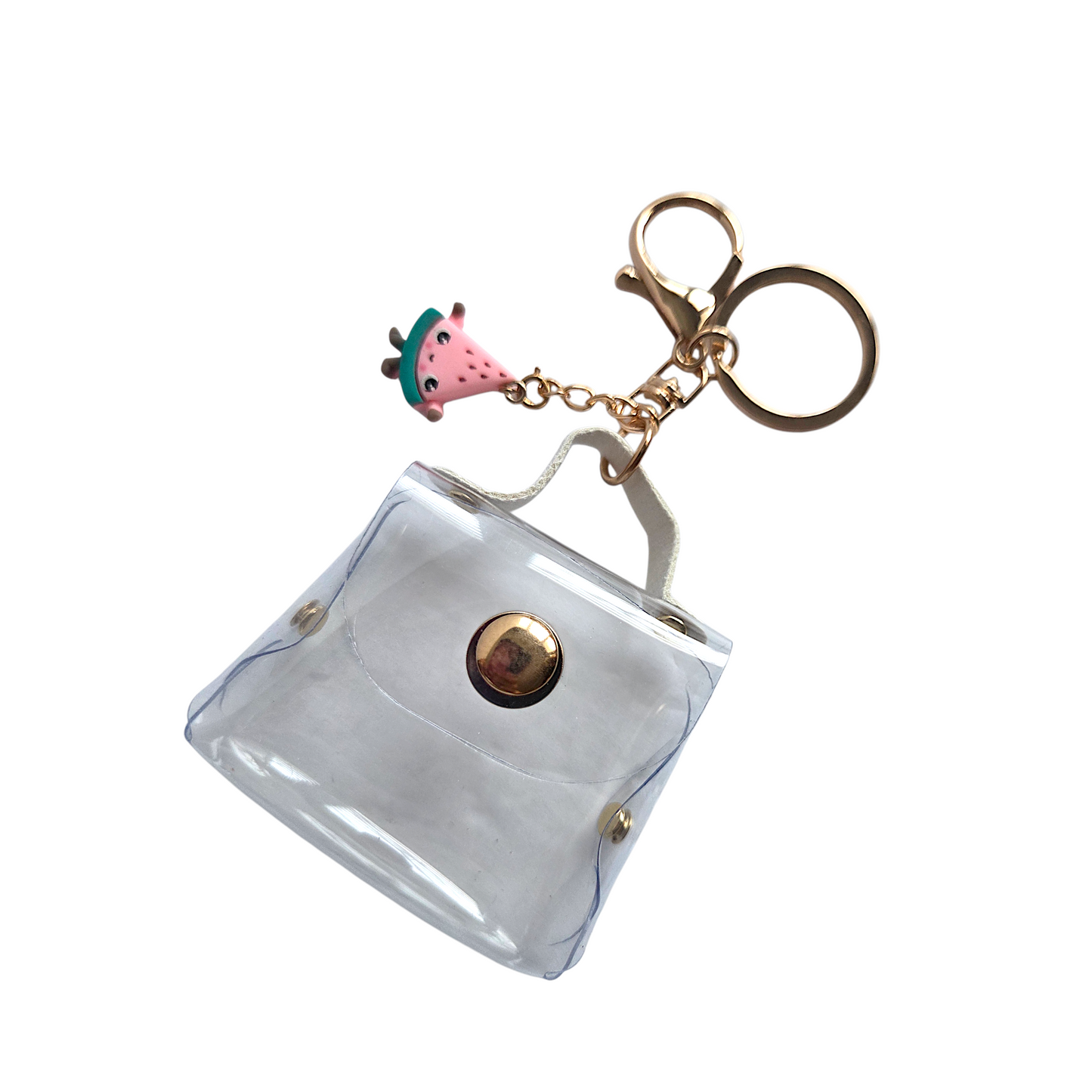 Clear Mini Mini Keychain Purse with Charms