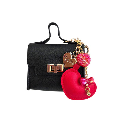 Sophisticated Mini Handbag Keychain with Charms