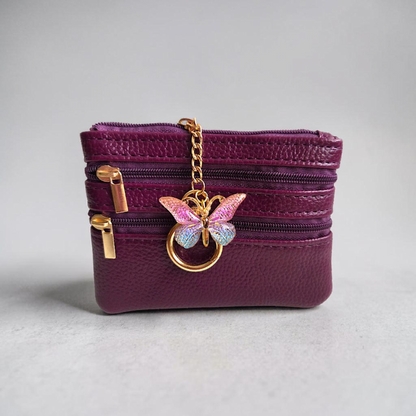 Coin Purse Keychain with Charms