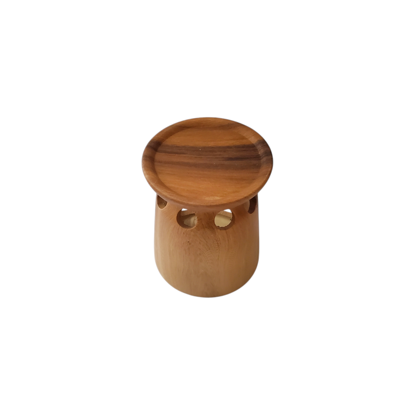 Wood Like Ceramic Tea Light Warmer