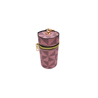 Cylinder Geometric Patten  Mini Bag Keychain ( 4 Color Options Available )
