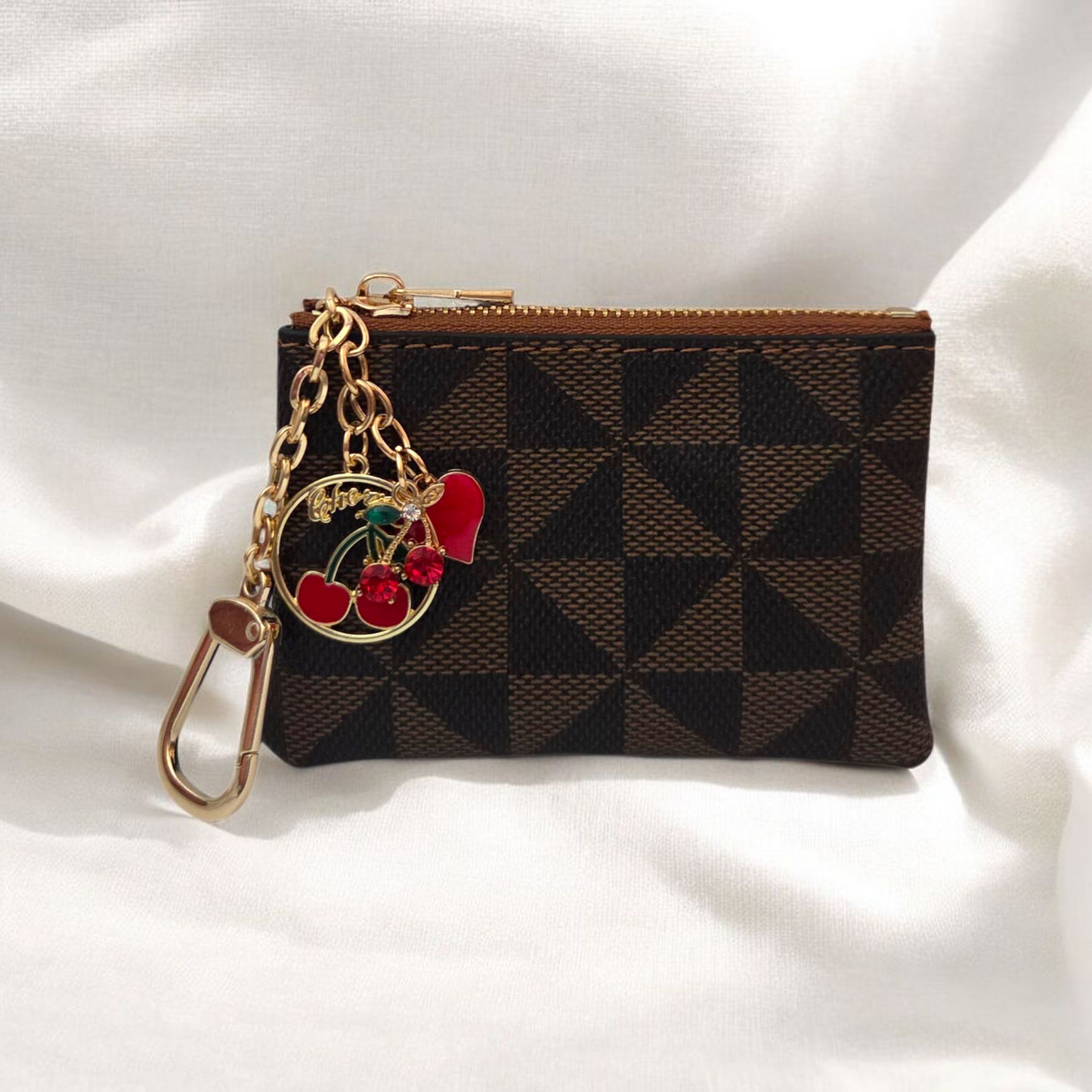 Geometric Pattern Keychain Coin Purse with or without Charms