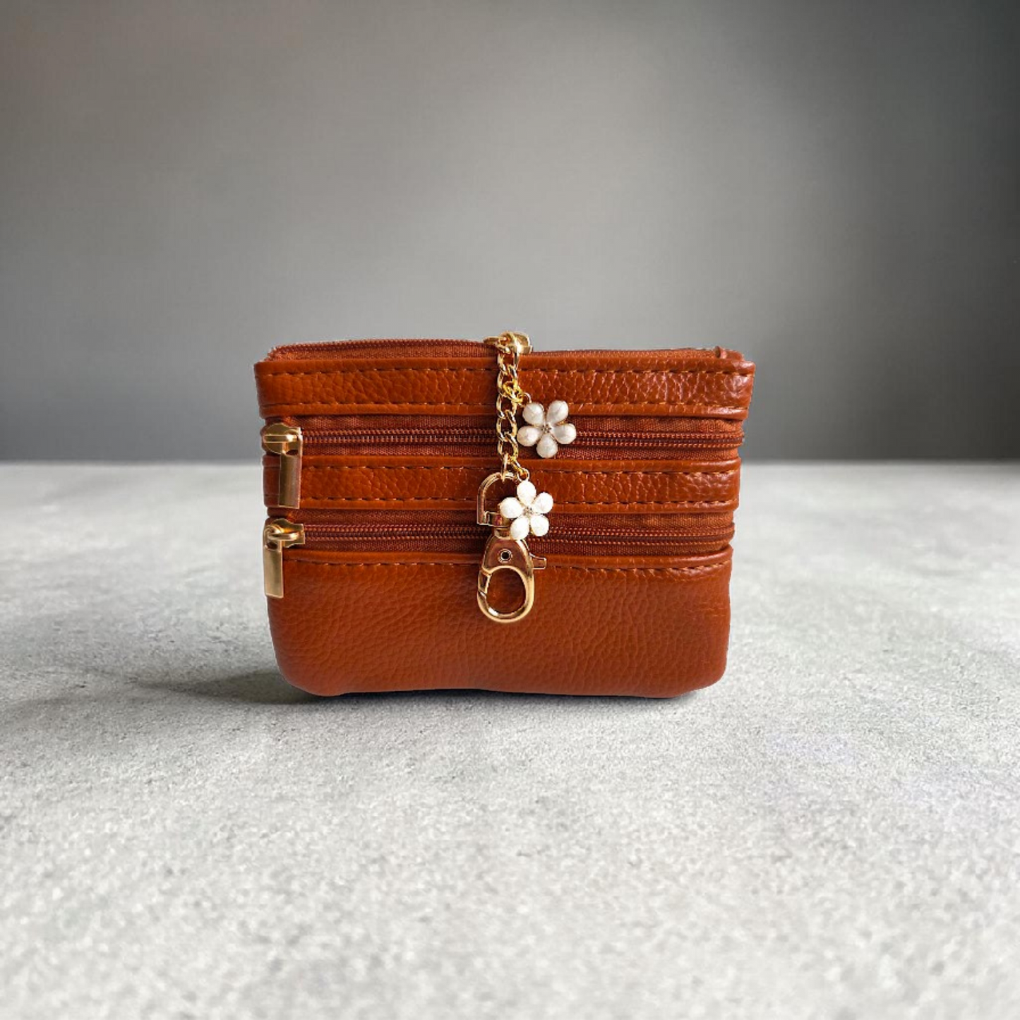 Coin Purse Keychain with Charms