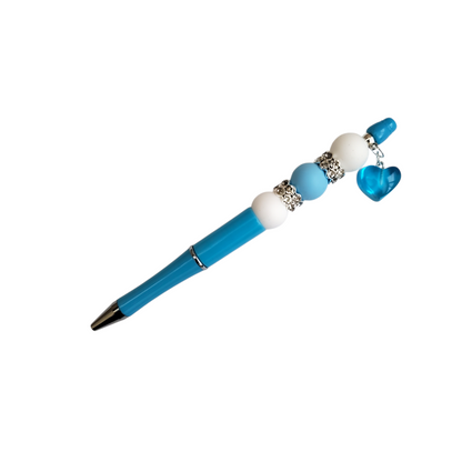Beaded Pen with Heart Charm