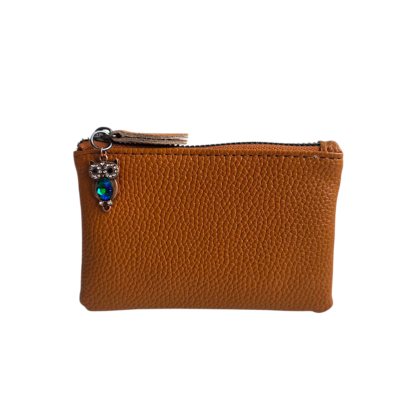 Coin Purse Keychain with Owl Charms