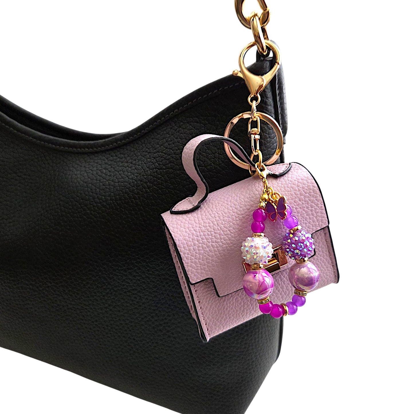 Mini Handbag Keychain with Mini Bag Charms