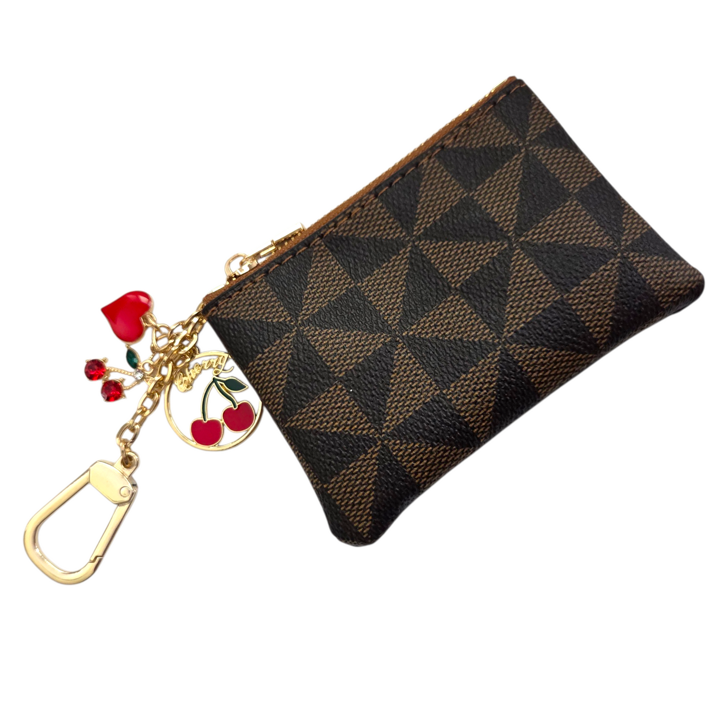 Geometric Pattern Keychain Coin Purse with or without Charms