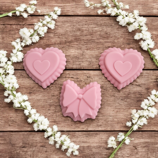 Elegant Bows & Hearts  Soy Wax Melt- Snappables