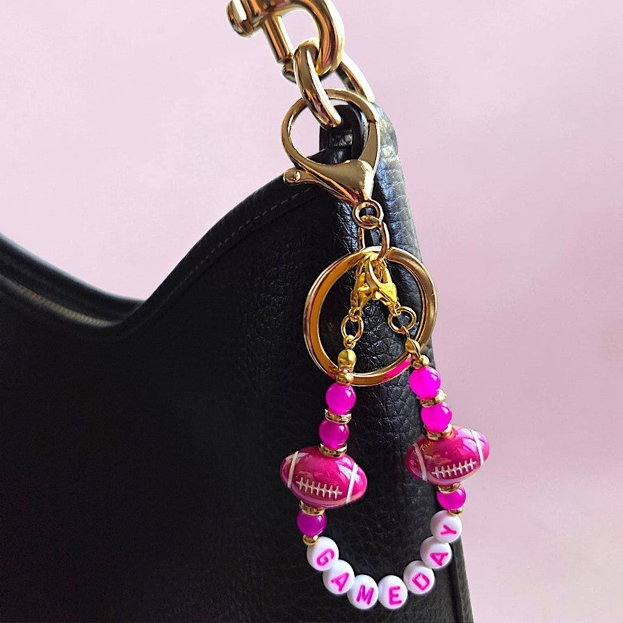 Game Day Football Bag Charms / Keychain
