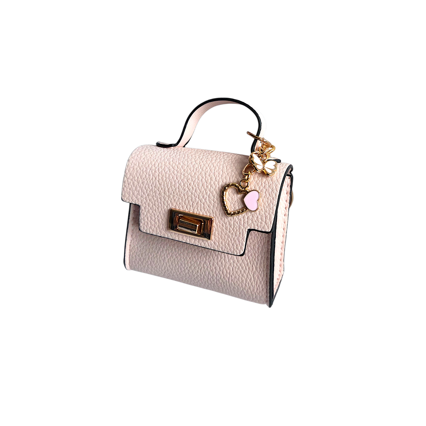 Sophisticated Mini Handbag Keychain with Charms