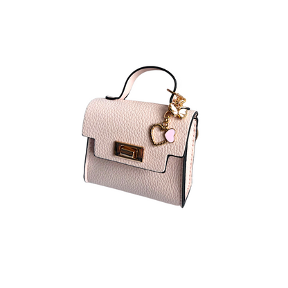 Sophisticated Mini Handbag Keychain with Charms