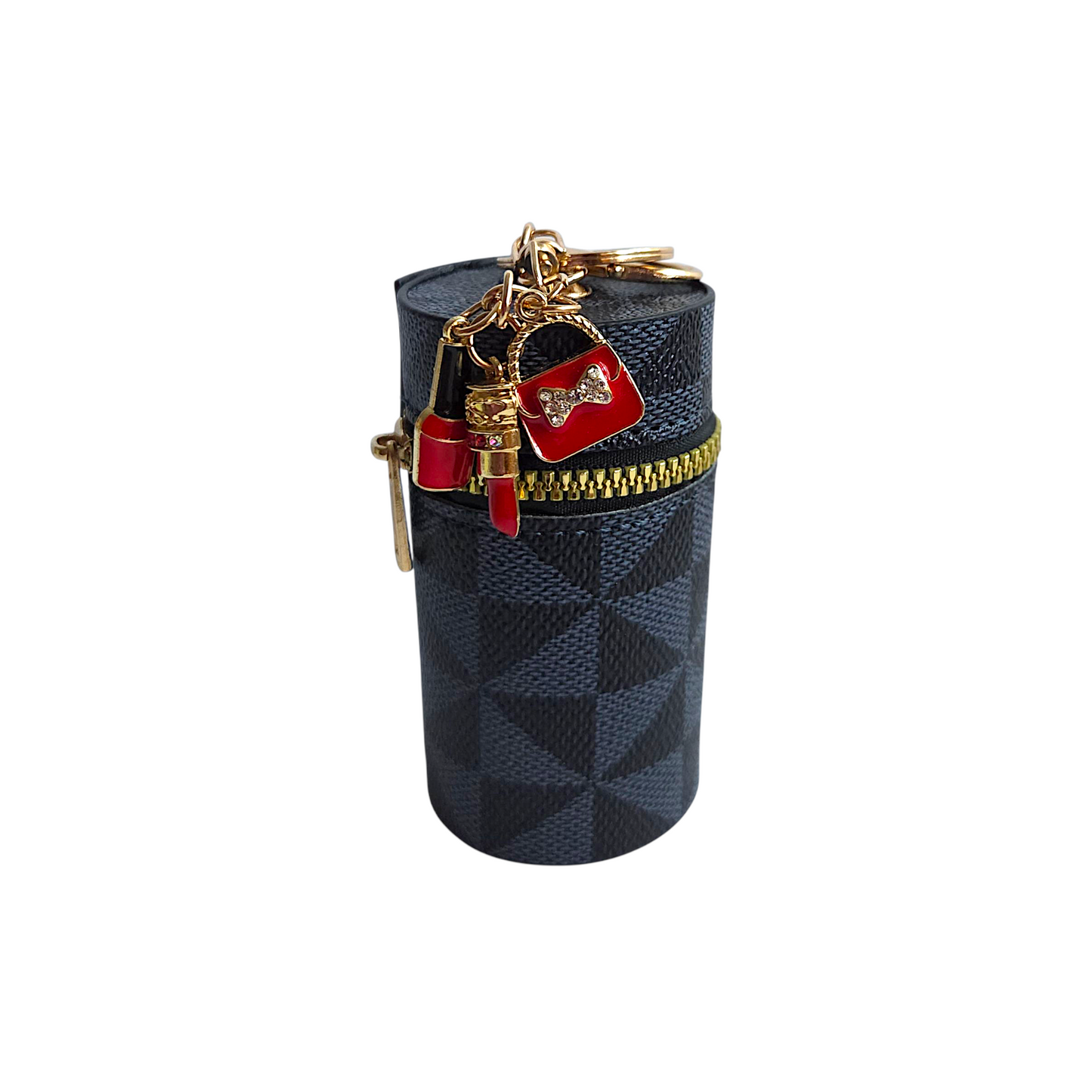 Cylinder Geometric Patten  Mini Bag Keychain