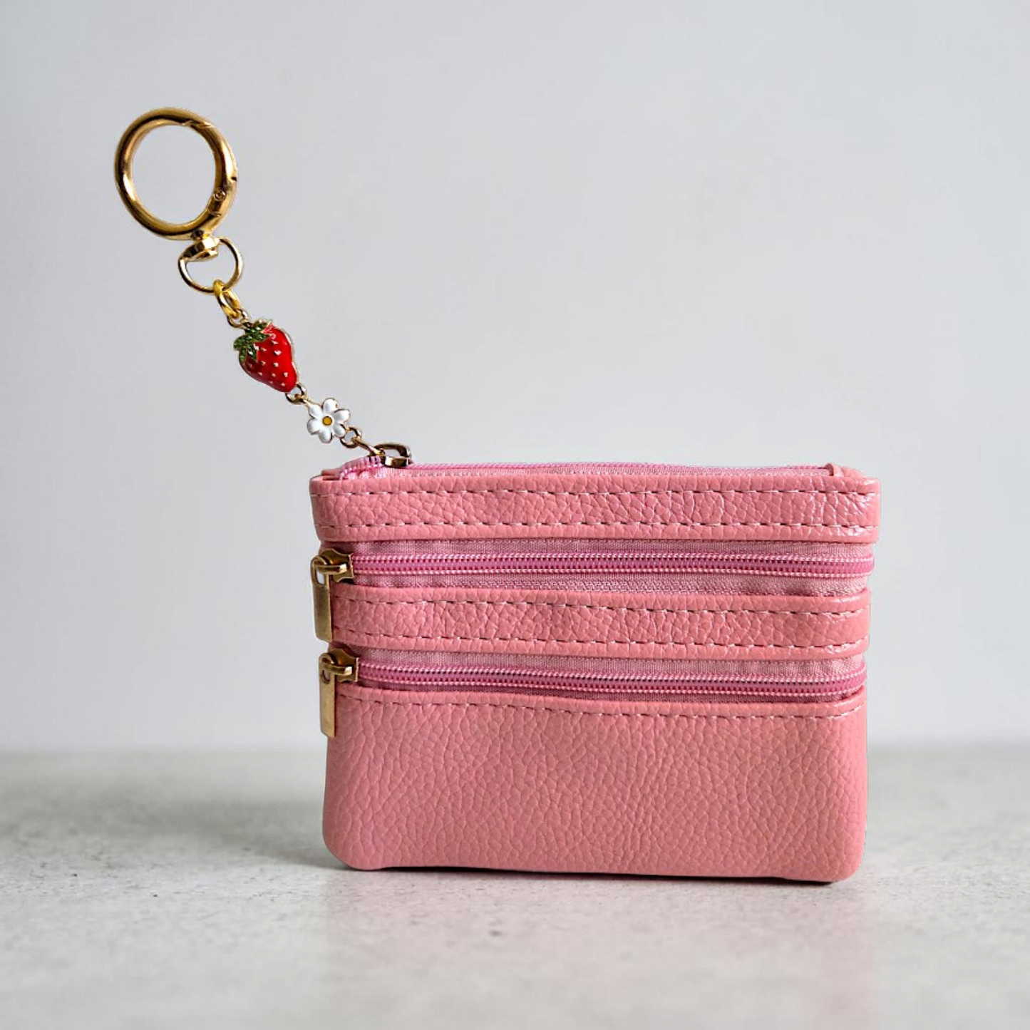 Coin Purse Keychain with Charms