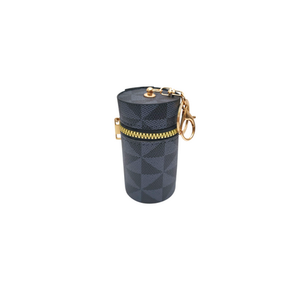 Cylinder Geometric Patten  Mini Bag Keychain ( 4 Color Options Available )