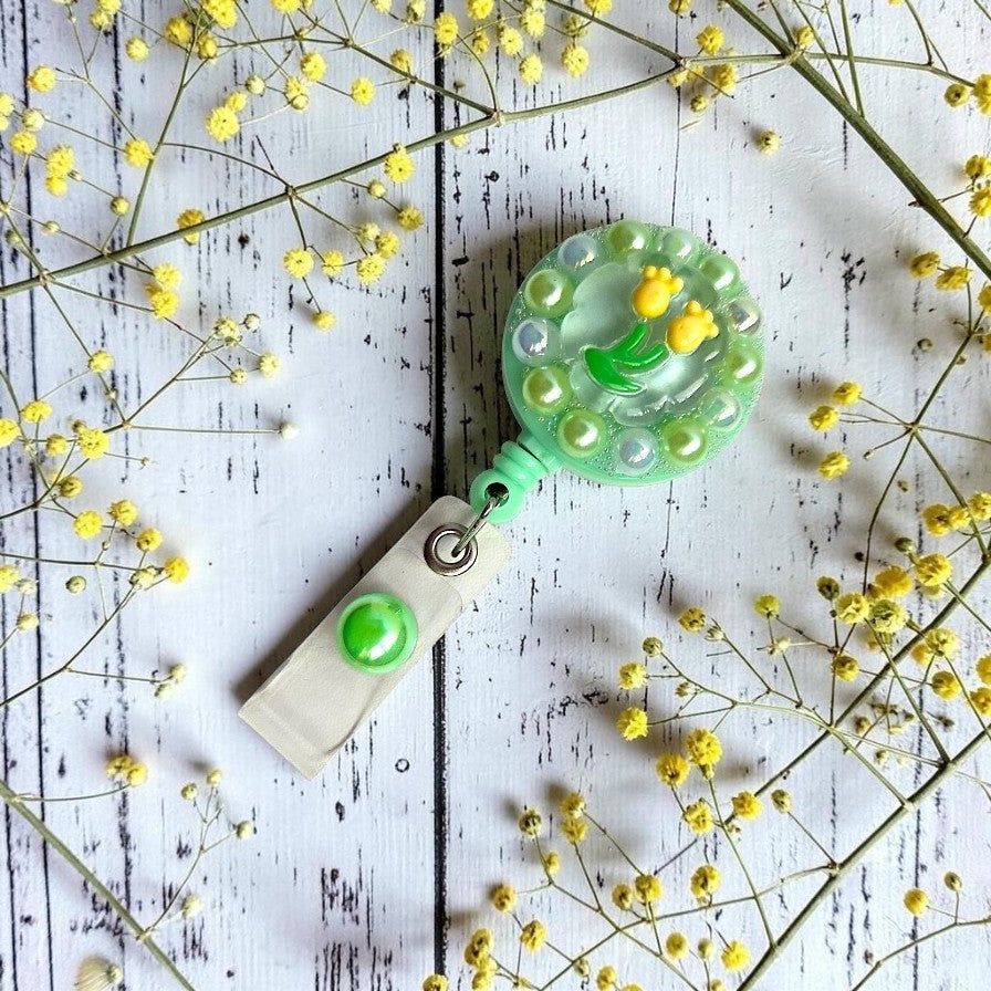 Cute Handmade Badge Reels with Acrylic Charms