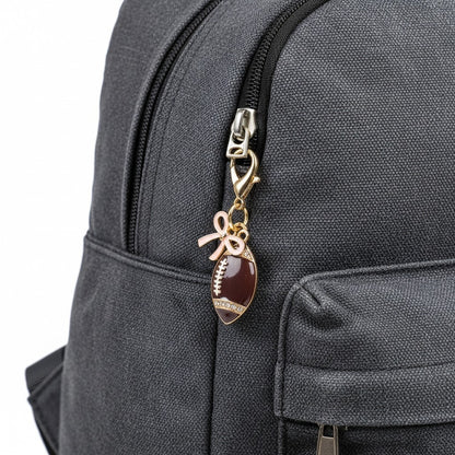 Football and Bow Charms