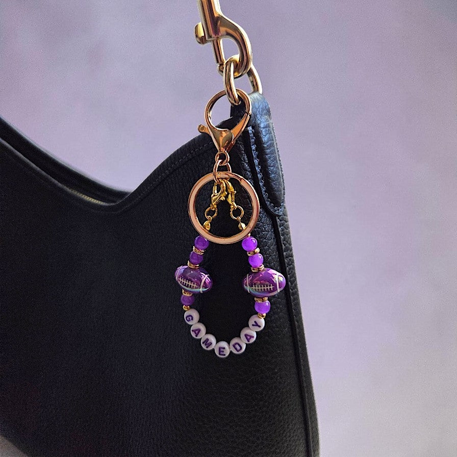 Game Day Football Bag Charms / Keychain