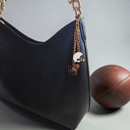 I Love Football Bag Charms / Keychain