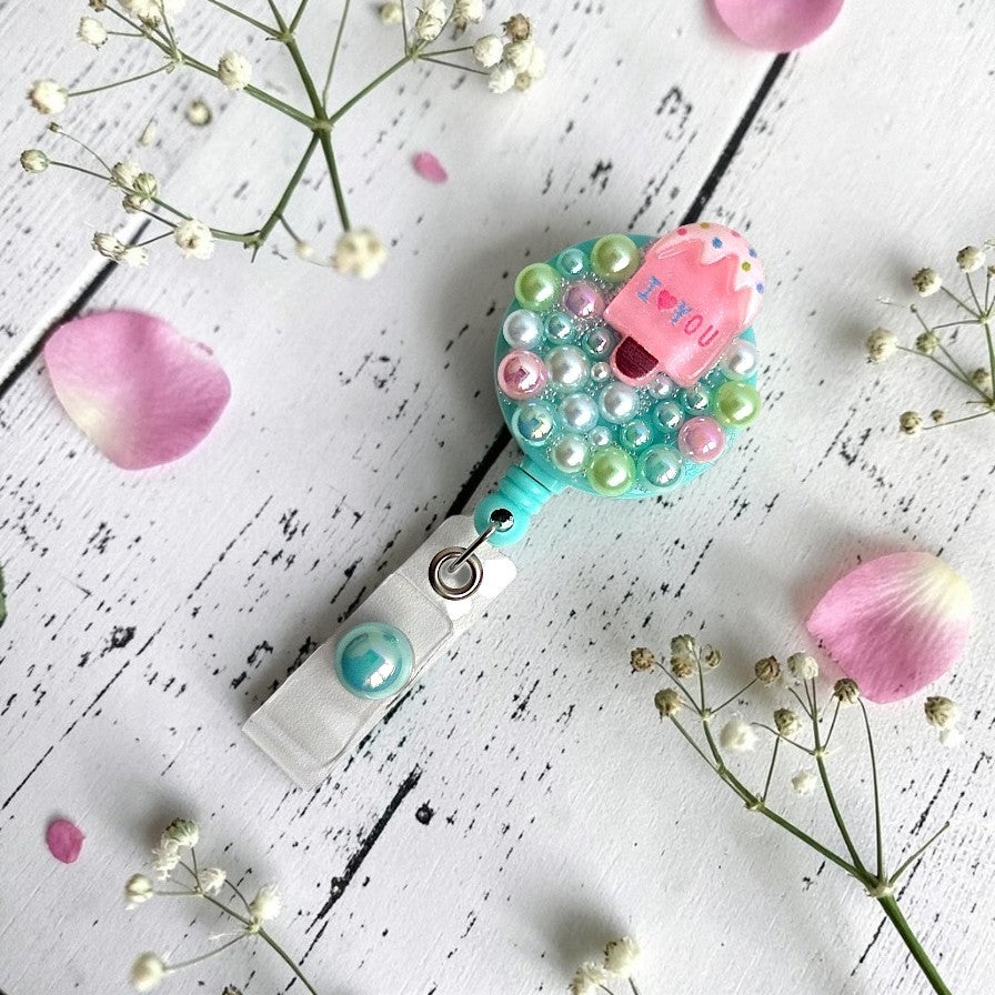 Cute Handmade Badge Reels with Acrylic Charms