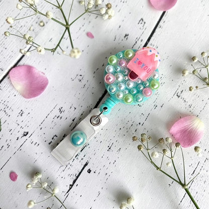 Cute Handmade Badge Reels with Acrylic Charms