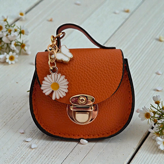 Mini Saddle Bag Keychains Purse with Charms