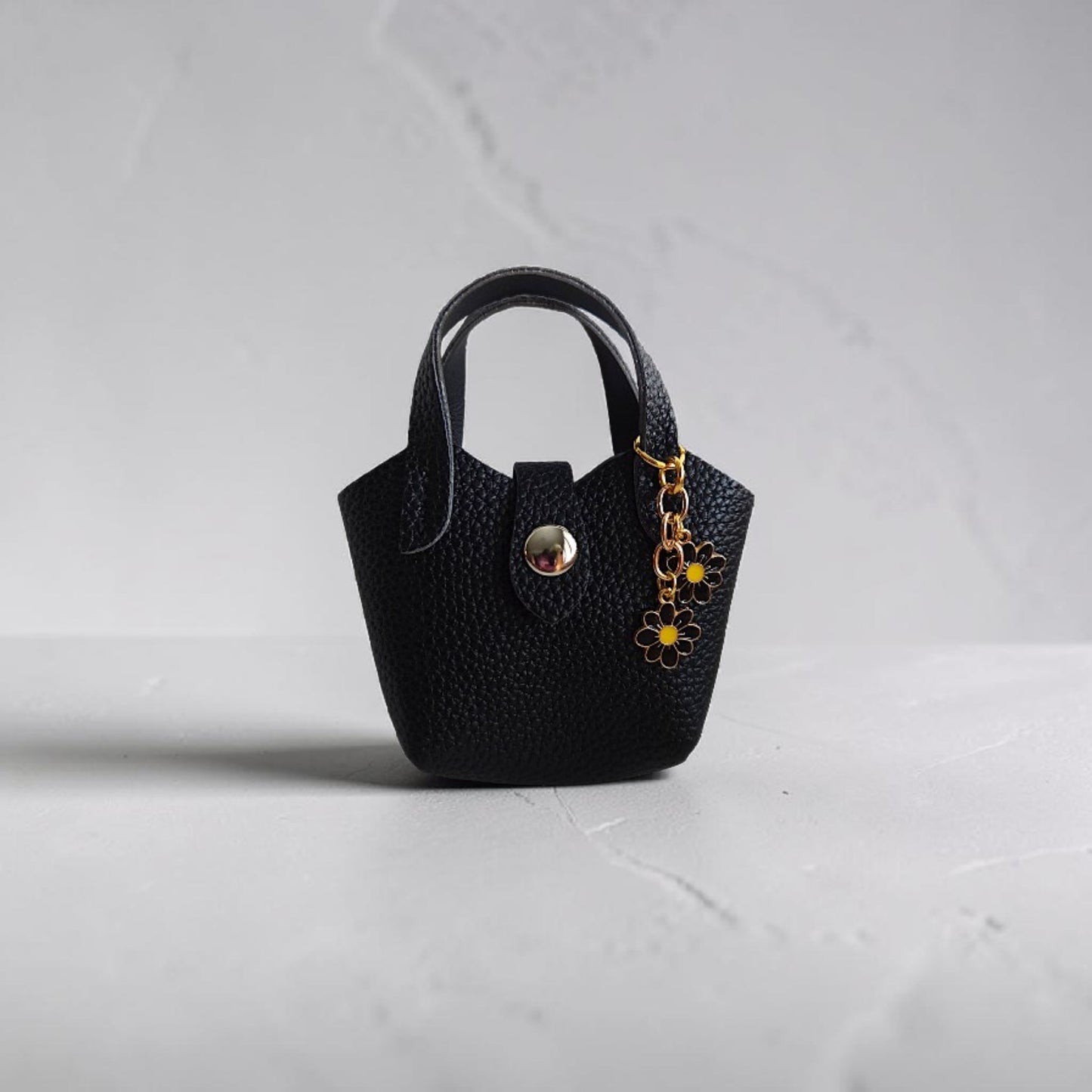 Mini Tote Bag Keychain with Charms