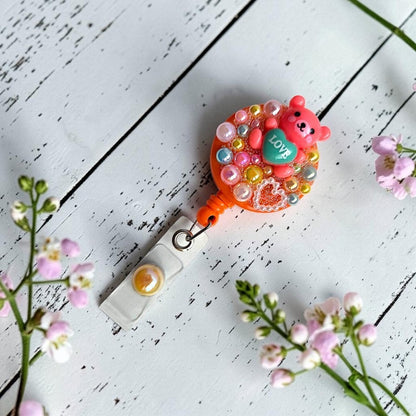 Cute Handmade Badge Reels with Acrylic Charms
