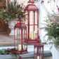 Great Red Metal Glass Lanterns