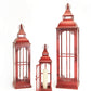 Great Red Metal Glass Lanterns
