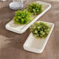 white wooden decorative trays